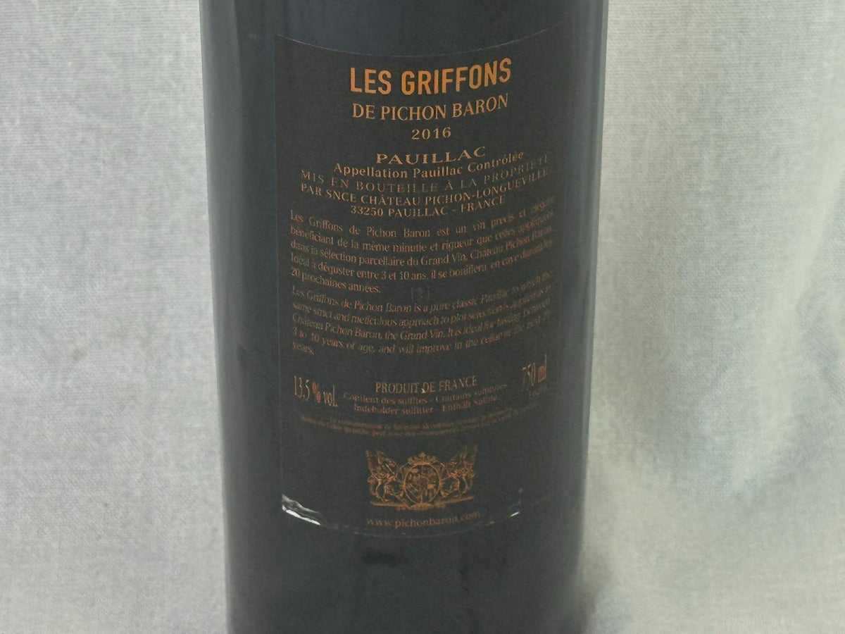 Les Griffons de Pichon Baron 2016